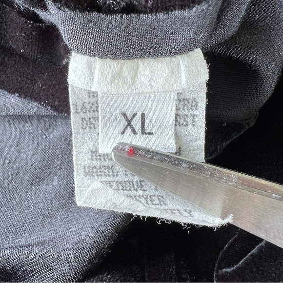 VTG Bruno Duluc Kush Black Velvet Scoop Neck Skater Dress Whimsigoth Witchy XL - Picture 10 of 11